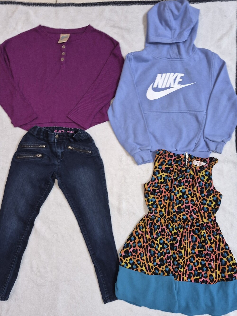 Girls Size S / 6X-8 Clothing Bundle 4pc - Nike, Dress, Jeggings